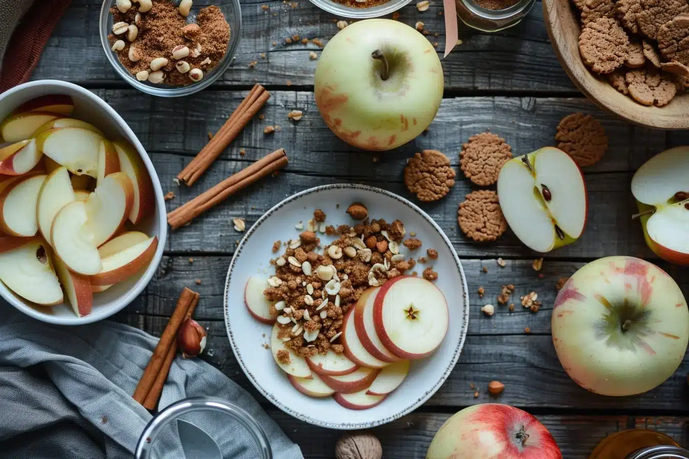 Vegan Apple Crumble Cheesecake