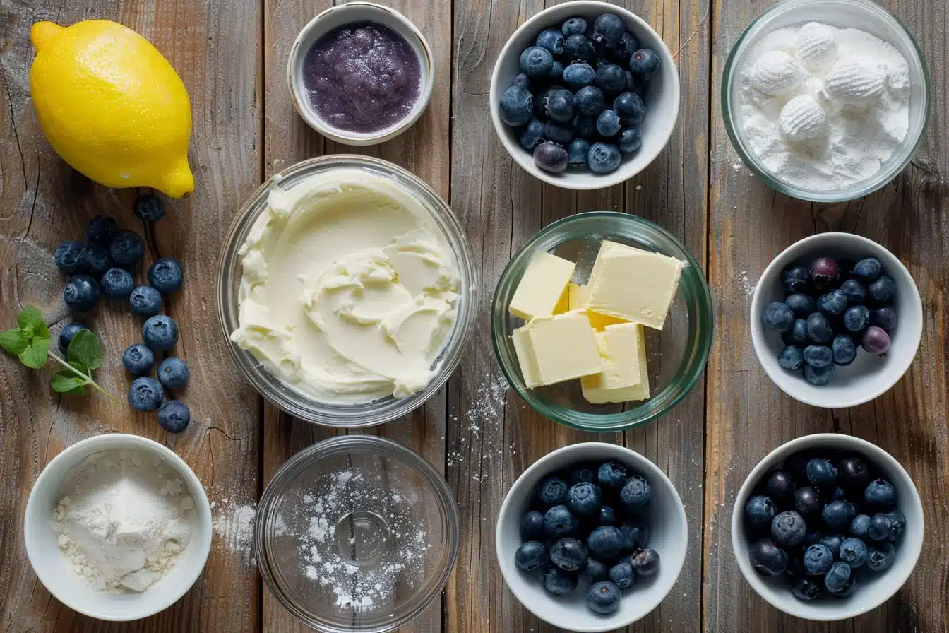 Lemon Blueberry Cheesecake Dump Cake