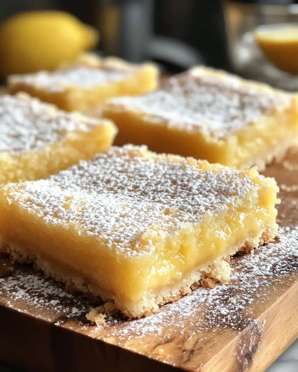 Delicious gluten-free lemon bars served on a plate with lemon slices.