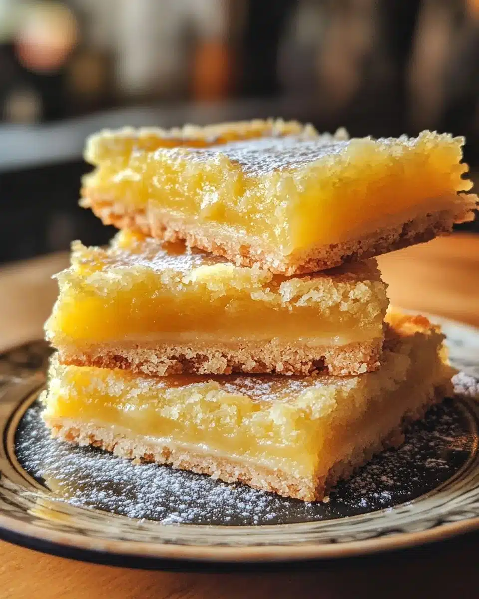 Gluten-free lemon bars with a bright and tangy lemon glaze