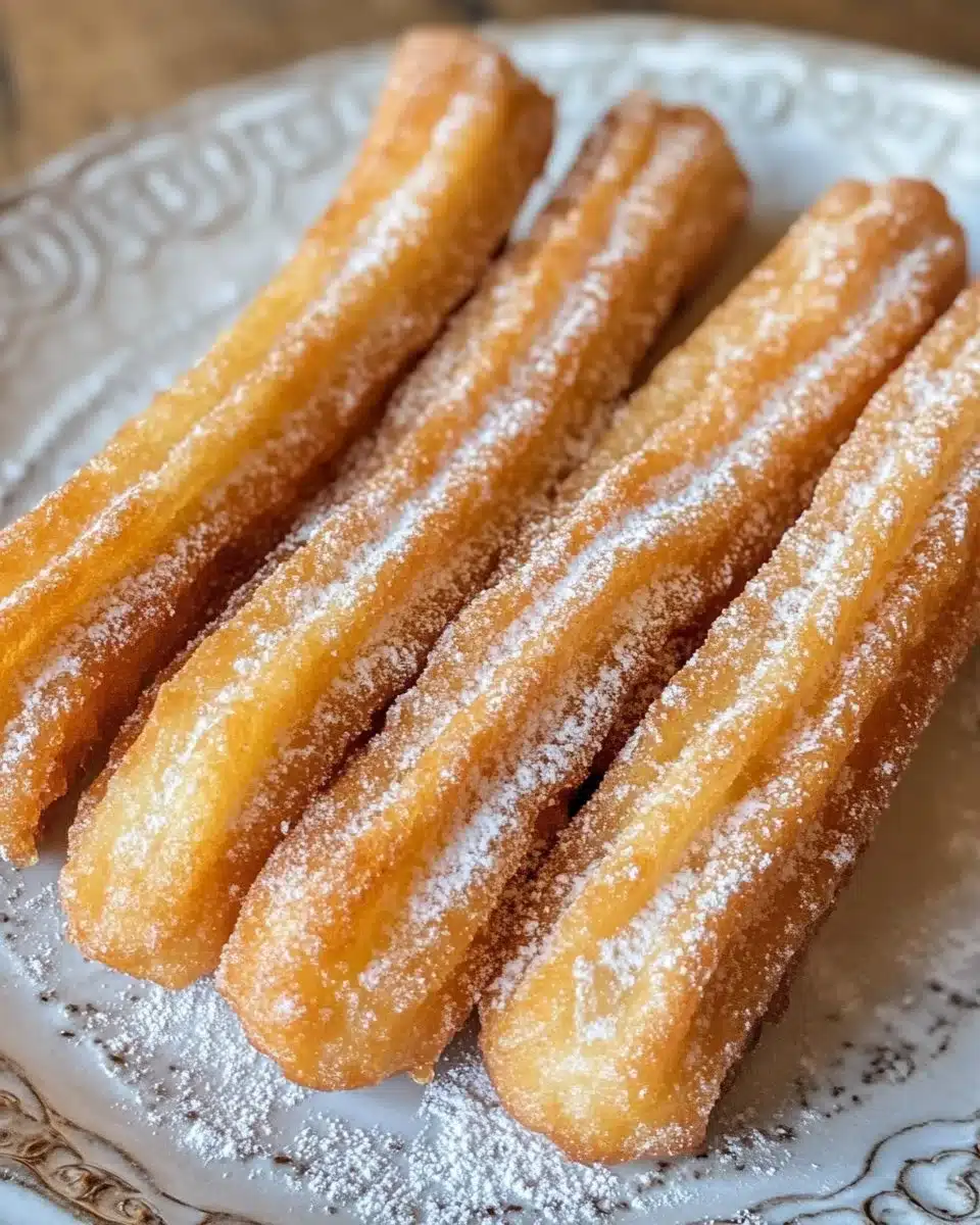 Delicious homemade churros with crispy texture and golden brown color.