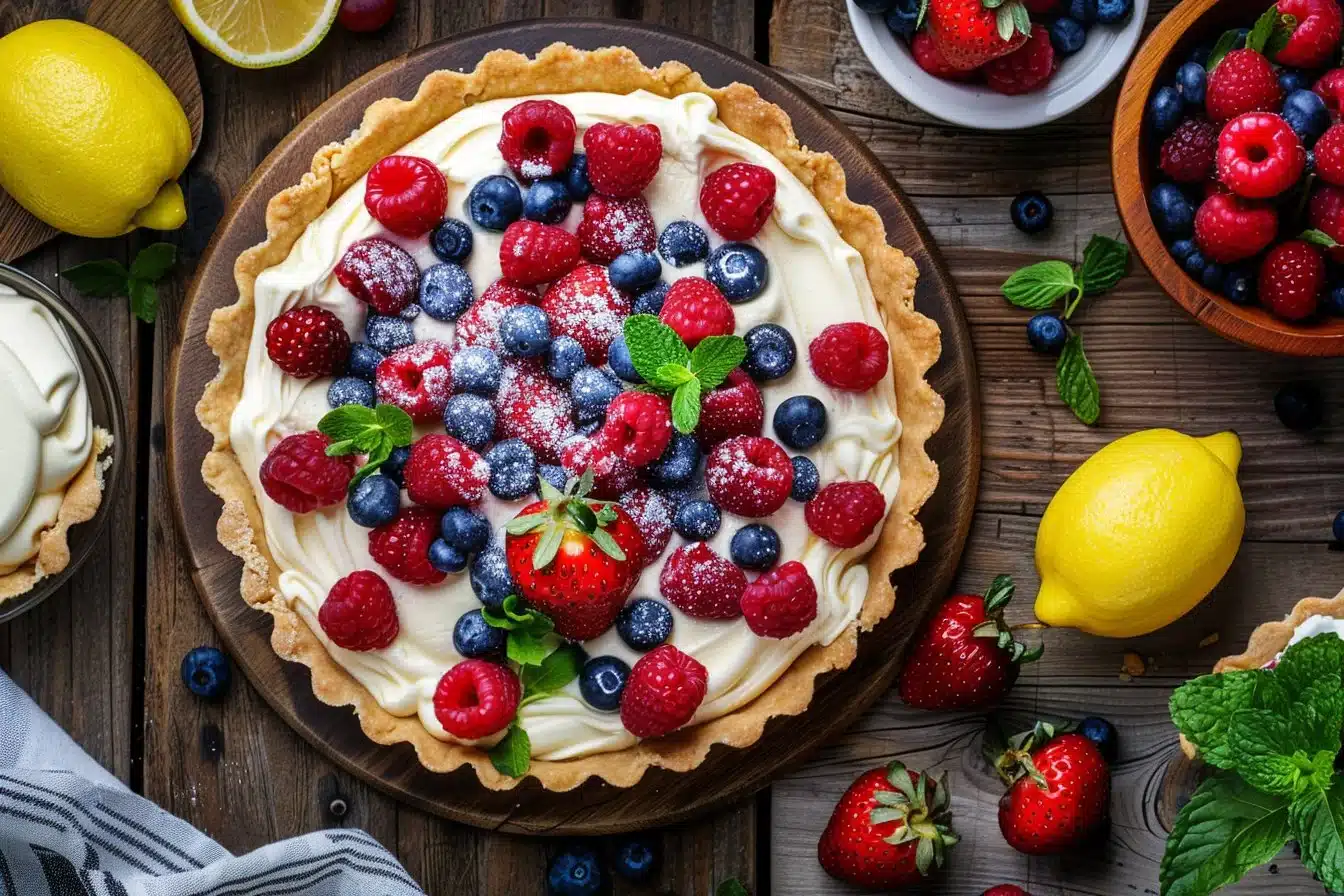 Lemon Berry Mascarpone Tart