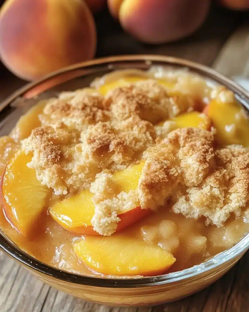 Irresistible 5-Minute Single-Serve Peach Cobbler