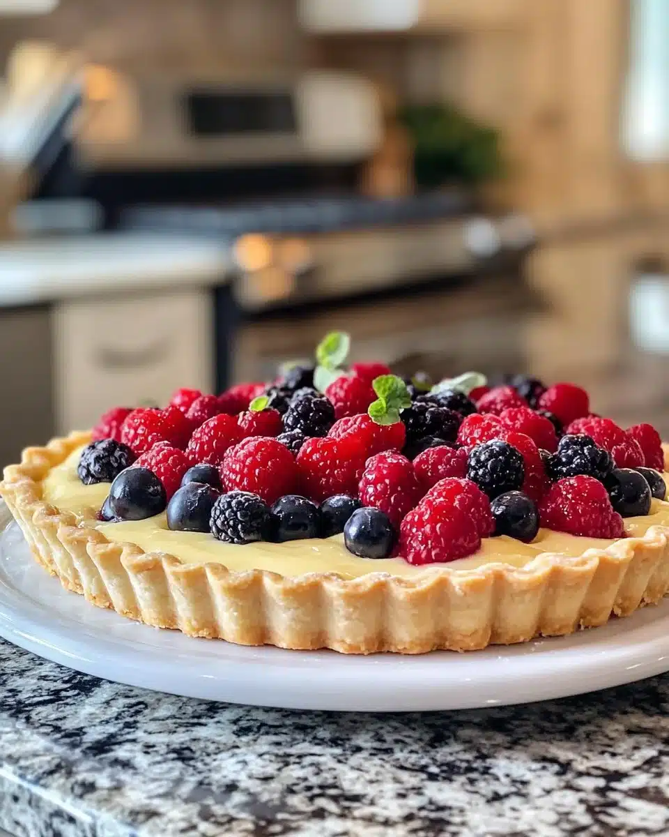 Mixed Berry Tart with Custard Filling Recipe