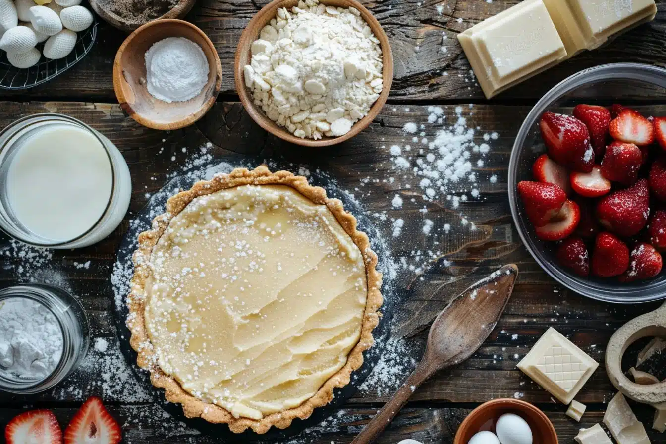 Strawberry and White Chocolate Tart