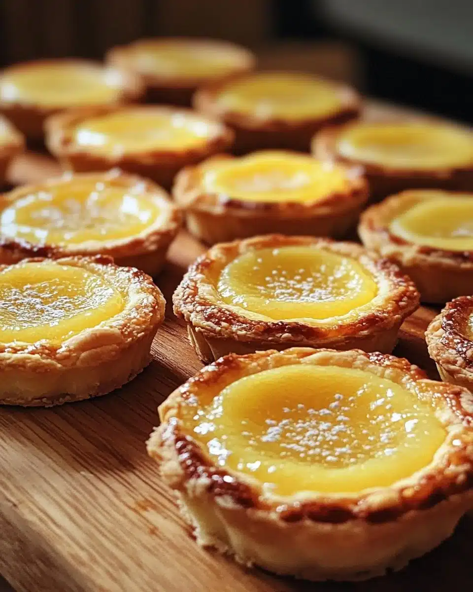 Delicious lemon tarts with a golden crust and citrus filling