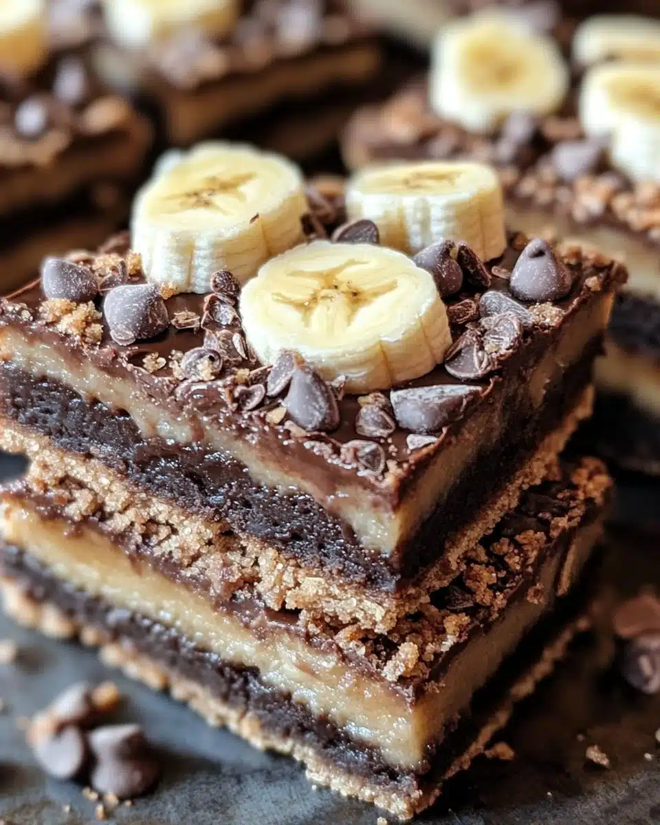 Chocolate Banana Pudding Bars
